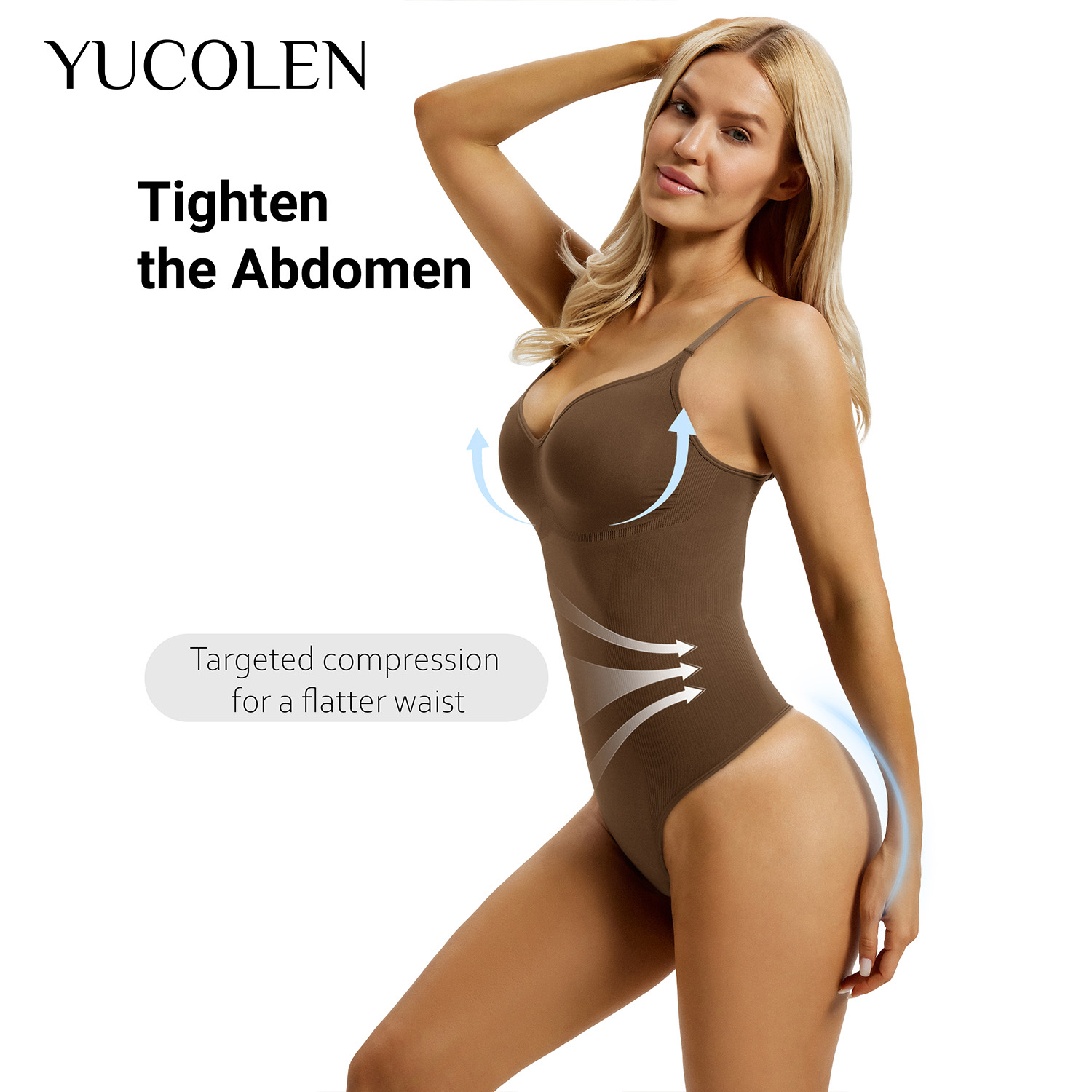 YUCOLEN Body feminino com deco - Shapewear Bodysuit Firm avaliação e preço